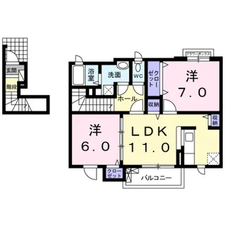 フォーリストベル プラス【2階】の間取り