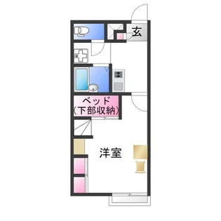 レオパレス花【2階】の間取り