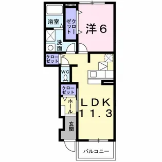 ミルト・ヴィラ B【1階】の間取り