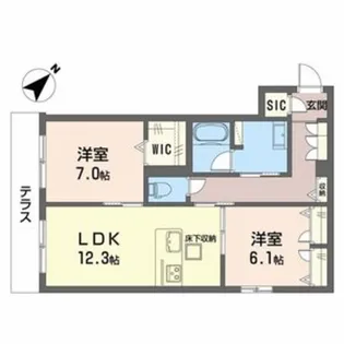 グランメゾン高師浜【3階】の間取り