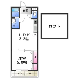 フローラ河内長野【2階】の間取り