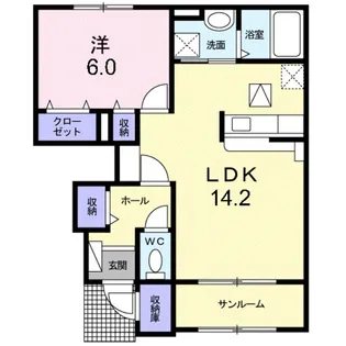 YU弐番館【1階】の間取り