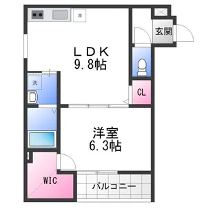 フジパレス北新町【3階】の間取り
