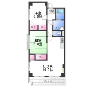 レジデンス佃【1階】の間取り