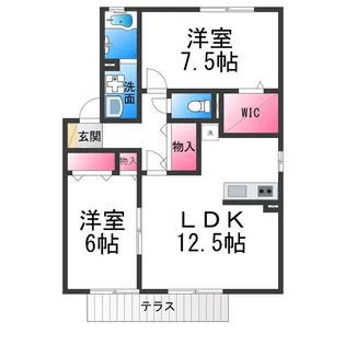 パークサイドコート【1階】の間取り