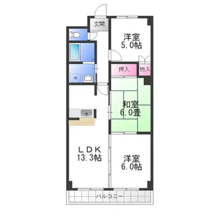ヴィラ・デル・ソル【2階】の間取り