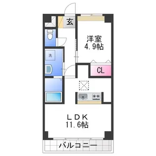 ライツ南曽根【1階】の間取り
