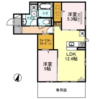 ヴィア・ラッテア【1階】の間取り