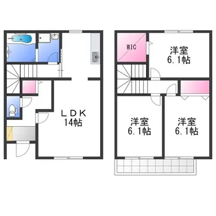 ノースタウンコート【1階】の間取り