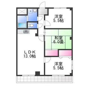 シャングリラ深井【2階】の間取り