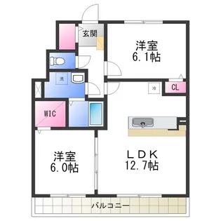 サンプリエ【1階】の間取り