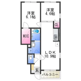 フレーベルハイツ【1階】の間取り