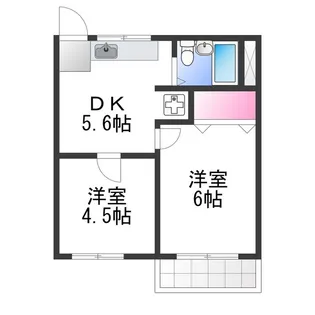 パインリーフ和泉【4階】の間取り