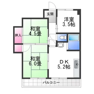 エスポワールイワタ【2階】の間取り