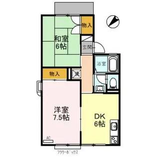 ロイヤルシャルム米田【1階】の間取り