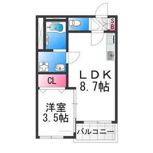 GRANDIR津久野【2階】の間取り