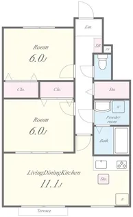 アーバン新家【1階】の間取り