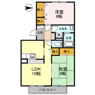 フレンドコーポ A棟【2階】の間取り