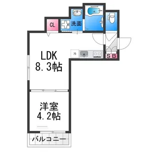 GRANDIR津久野【3階】の間取り