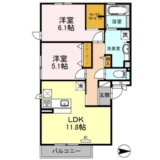 ファミール B棟【3階】の間取り