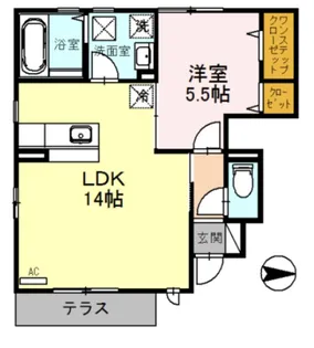 ウィステリア・ブルーム【1階】の間取り