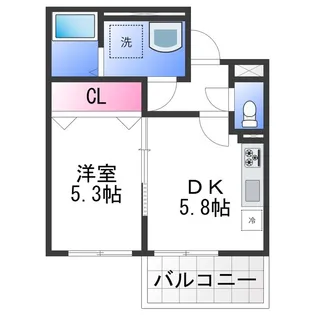 プレミアムスイート狭山駅前【2階】の間取り