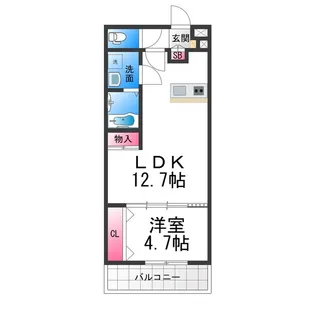 TKアンバーコート浜寺Ⅲ【1階】の間取り