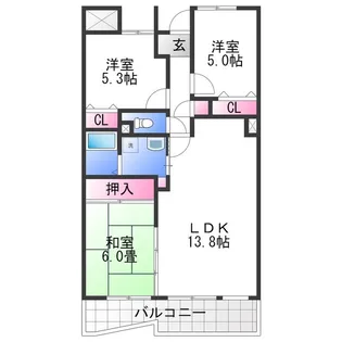 アーバン西取石【3階】の間取り