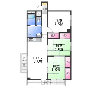ライブリー高石【7階】の間取り