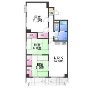 ライブリー高石【5階】の間取り