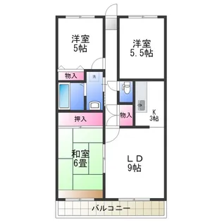 ボッセルコート深井【2階】の間取り