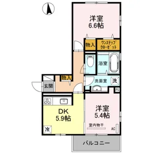 モア・サンハイム【3階】の間取り