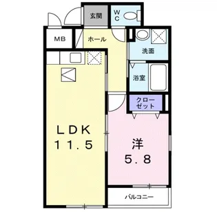 フルー リール【1階】の間取り