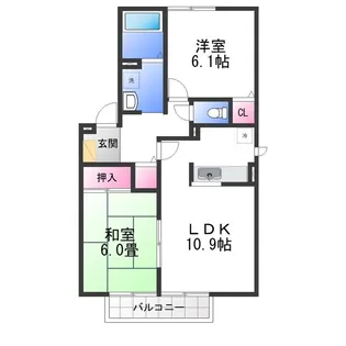 ハイツアロッジオ【2階】の間取り