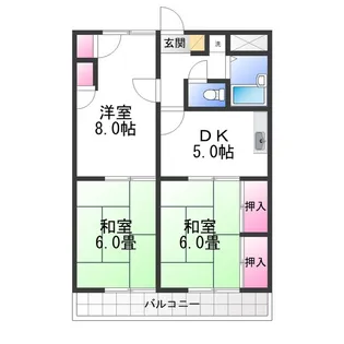 リビエール山川【3階】の間取り