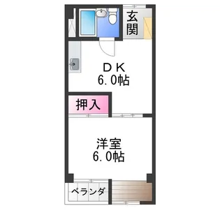 ニューハイツ松川【1階】の間取り