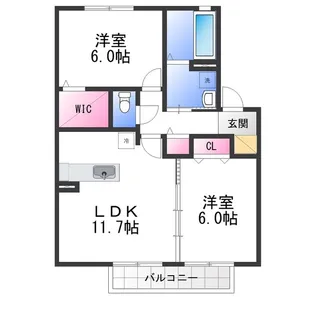 サニーコートM【1階】の間取り