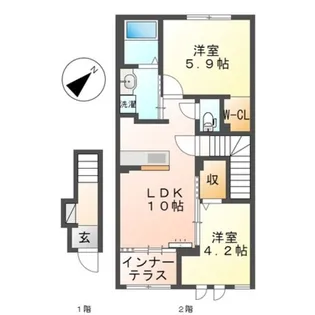 フォルビート ジン【2階】の間取り