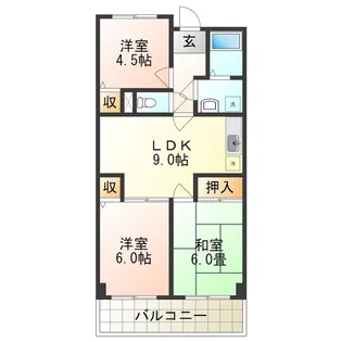 プリネール【3階】の間取り