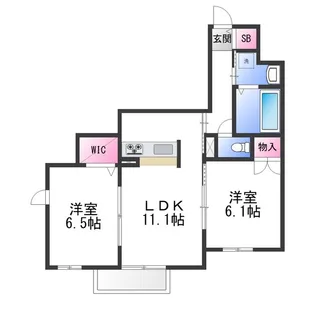 LaLacourt羽衣 【1階】の間取り