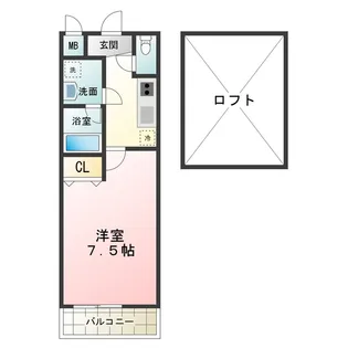 フジパレス野代【2階】の間取り