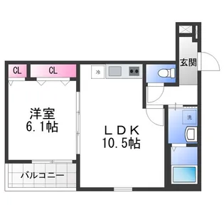 シャルマンエイトⅡ番館【1階】の間取り