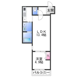 フジパレス西取石Ⅱ番館【1階】の間取り
