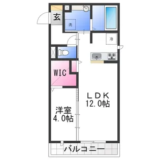 ルーチェ鳳【1階】の間取り