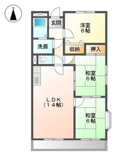 プリネール【2階】の間取り