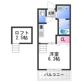 万町ハイツ【2階】の間取り