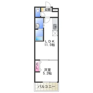 Glanz 深井【1階】の間取り