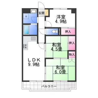 ビーチマンションⅡ【4階】の間取り