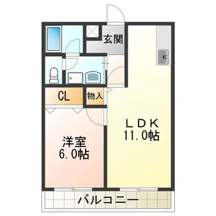 フジパレス楓【2階】の間取り