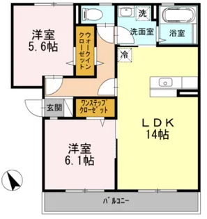 フルーレ・咲【3階】の間取り